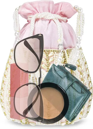 Vista 9 de Aheli Potli Bags Gift for Women Evening Bag Clutch Ethnic Bride Purse with Drawstring