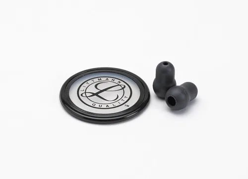 3M Littmann Kit de piezas de repuesto para estetoscopio, negro, compatible con Master Classic II™, incluye orejeras pequeñas de sellado suave a