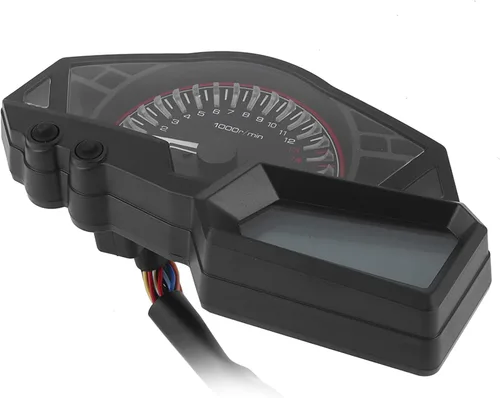 Vista 5 de Odómetro LCD, ABS LCD motocicleta odómetro velocidad combustible medidor 15000RPM apto para 300