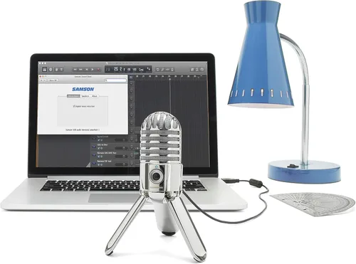 Vista 5 de Micrófono de condensador USB Samson Meteor para podcasting, grabación de podcast, escritorio