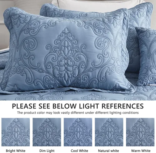 Vista 28 de CHIXIN - Juego de colcha tamaño King/Cal King extragrande, diseño de Navidad, microfibra ligera y suave, 4 piezas