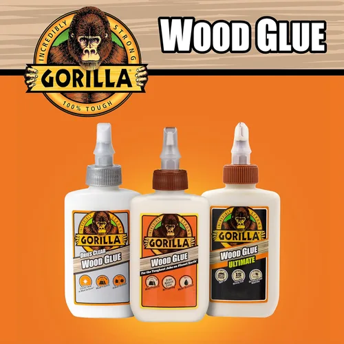Vista 6 de Gorilla Dries - Pegamento para madera transparente, botella de 4 onzas (paquete de 2), resistente al agua para proyectos y reparaciones