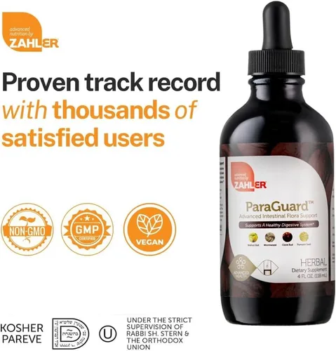 Vista 7 de Zahler ParaGuard - Suplemento digestivo avanzado, apoyo intestinal para humanos, contiene ajenjo, certificado Koshe.