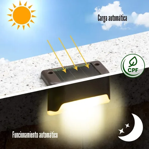 Vista 6 de Solpex luces Led solares para cubierta al aire libre, paquete de 16, impermeables, ideales para escaleras, cercas, patio, y senderos