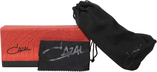 Vista 5 de Cazal Legends 6643 004 - Gafas de sol para hombre, color rojo, plateado y gris, 2.205in