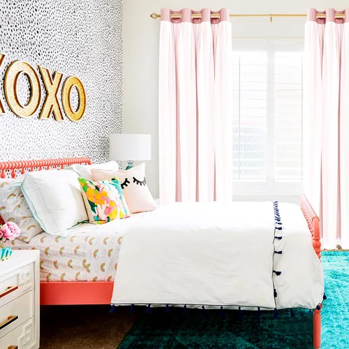 Vista 6 de Cortinas 100% opacas de doble capa para guardería, cortinas opacas con superposición transparente para dormitorio de niñas, cortinas de privacidad