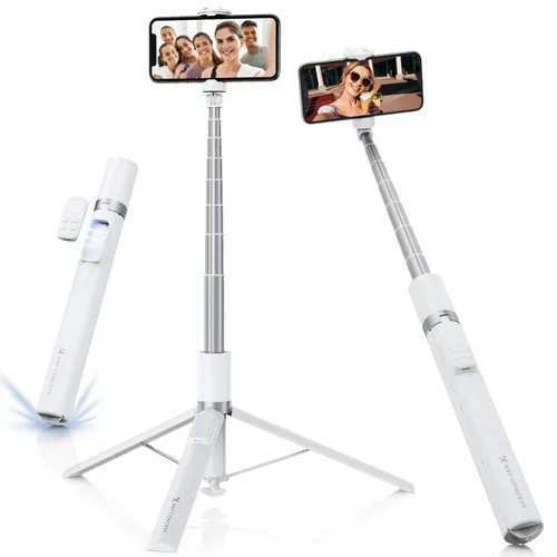 Vista 11 de K&F Concept Palo selfie, soporte de trípode para teléfono de apertura y cierre automático, palo selfie giratorio de 360° con control remoto