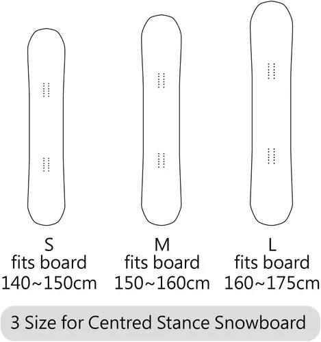Vista 10 de MONS Funda Protectora de Snowboard de Forro Suave con Encuadernación Abierta