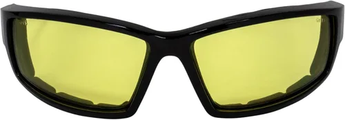Vista 5 de Global Vision Sly - Gafas de sol acolchadas de espuma amarilla para motociclistas, ciclomotor, ATV Quad