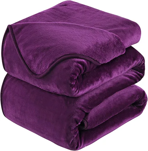 Vista 32 de Manta Snuggle Sac extra mullida, manta de forro polar para viajes, manta para sofá, cama, sofá, manta cálida y suave con patrón a rayas, 50 x 60