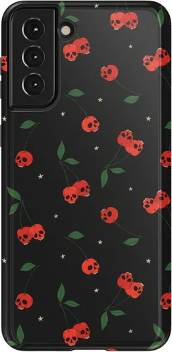 Vista 216 de Casely Funda para Galaxy S9 Postura de cadáver Yoga de esqueleto Diseño protector delgado esencial de doble capa