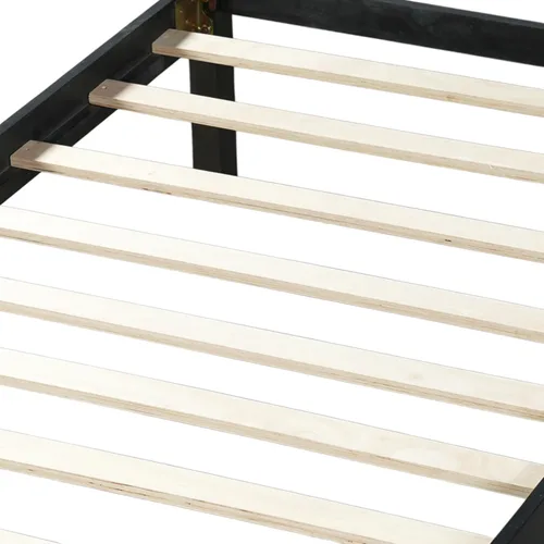 Vista 9 de Bellemave Twin Size Flat Panel Bed with Headboard & Footboard, Minimalist Modern Platform Bed with Wood Grain Finish and 11.5" Under-Bed Storage
