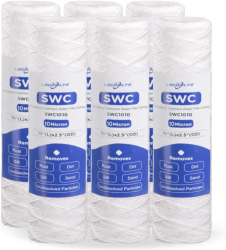 Whole House - Cartucho de filtro de agua para pozo de sedimentos de 10 micrones, 10 x 2.5 pulgadas, repuesto para CW-F, 155186-43, 3WH-STDSW-F02,