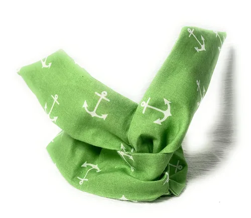 Diadema con alambre, diseño de cal, estampado de ancla de lima, lazo con alambre, bufanda de alambre Rockabilly, diadema bohemia con orejas de conejo