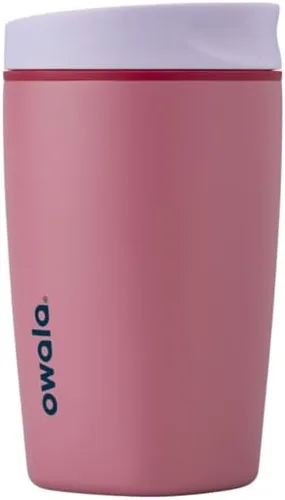 Vista 34 de Owala SmoothSip Slider - Vaso de café aislado de acero inoxidable, reutilizable, taza de café helado, taza de viaje para café caliente, sin BPA, 12