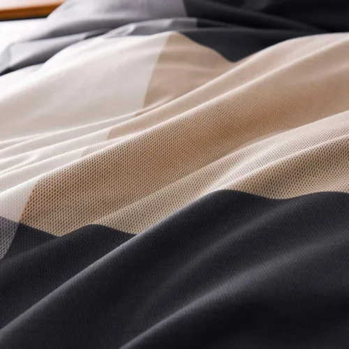 Vista 5 de Juego de funda de edredón a cuadros tamaño Queen, 100% algodón, 3 piezas, juego de ropa de cama a cuadros Queen, juego de funda de edredón a cuadros