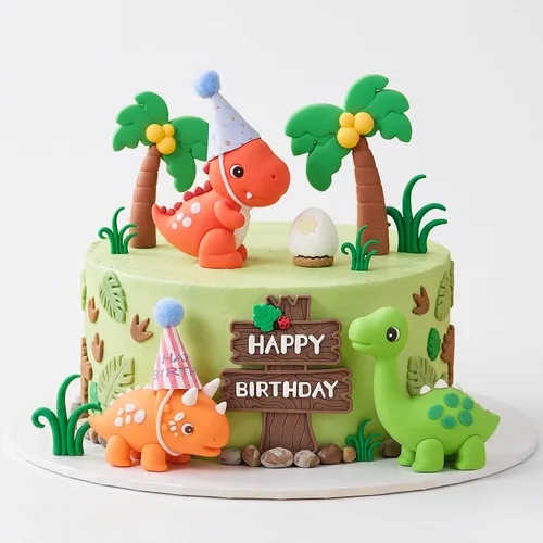Decoración para tartas de dinosaurio, decoración de pastel de dinosaurio para fiesta de cumpleaños, fiesta temática de dinosaurios para niños y niñas