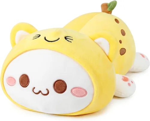 Onsoyours - Lindo gatito plátano gato de peluche juguete de peluche suave almohada de felpa plátano para niños (gato plátano, 30 cm)