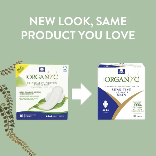Vista 3 de Organyc Almohadillas femeninas de algodón orgánico 100% certificado, 10 cuentas (paquete de 6) (el embalaje puede variar)