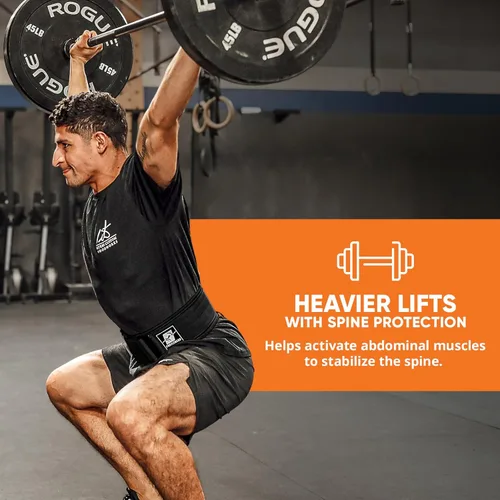 Vista 6 de Cinturón de levantamiento de pesas para hombres y mujeres, cinturón de levantamiento de pesas con bloqueo automático de 4 pulgadas de ancho