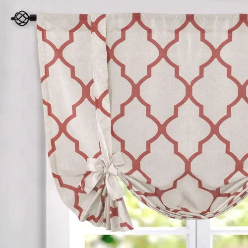 Vista 17 de jinchan Cenefa con estampado floral para ventanas de 36 pulgadas de largo, cenefas de cocina de lino para filtrar la luz campestre, tratamiento