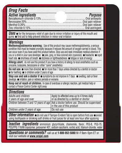 Vista 2 de Orajel Crema de Alivio del Dolor de Muelas de Noche de Máxima Resistencia - 0.25 Oz