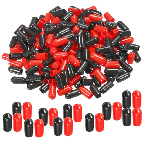 Vista 54 de MECCANIXITY 50 unids tapas de goma Surtido de 0.079 in PVC vinilo tornillo rosca protector para tornillo tornillo negro rojo