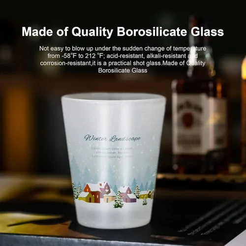 Vista 3 de AGH Vasos de chupito esmerilados por sublimación – 1.5 oz juego de 12 con base pesada para whisky, tequila, vodka, espresso