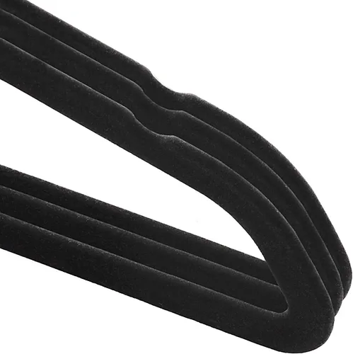 Vista 3 de Casafield 50 perchas de terciopelo para niños, tamaño de 14 pulgadas, color negro