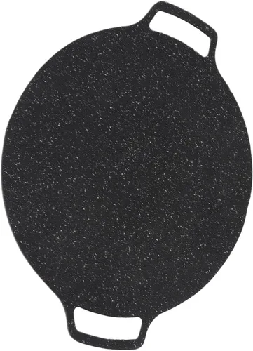 Vista 6 de Keenso Korean BBQ Grill Pan, Round Griddle, Non Stick 6 Layer Coating, Black