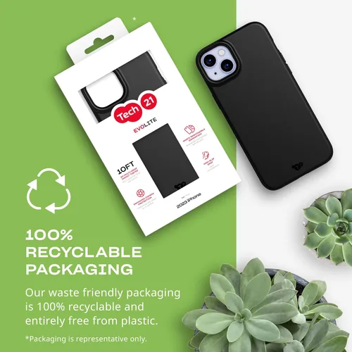 Vista 7 de Tech21 EvoLite - Funda para iPhone 15 Plus, protección contra impactos, color negro