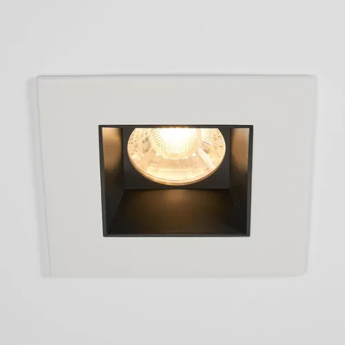 Vista 6 de Maxxima 4 pulgadas Luz de techo empotrable ultra delgada antirreflejos LED, sin lata, clasificación IC, 5 opciones de temperatura