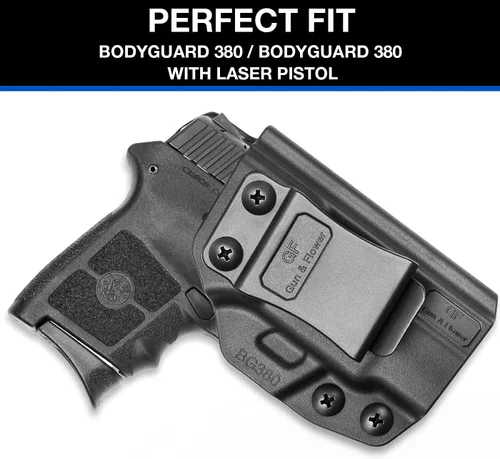 Vista 4 de Funda Bodyguard 380, funda IWB Kydex compatible con M&P Bodyguard 380 Auto & Integrated Laser Pistol, funda de transporte oculta interior, Adj.