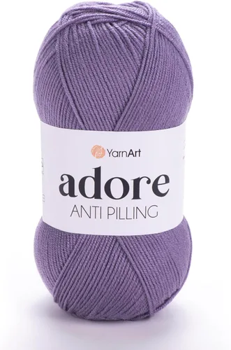 Vista 41 de 1 madeja YarnArt Adore, hilo antipilling, 100% acrílico antipilling, 100 g (3.5 oz), 280 m (306 yd), 3: Light-DK, Verde bebé - 358