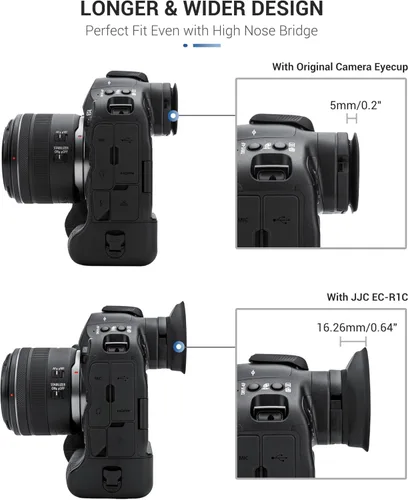 Vista 7 de Ocular extendido EOS R1 Eyecup Eyecup, visor de cámara de silicona suave, protector de cubierta de sombra de ojos diseñado especialmente para Canon