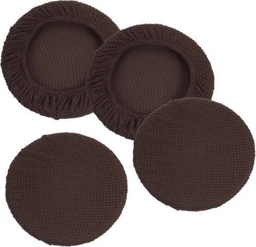 Vista 11 de PATIKIL Funda redonda para taburete de bar de 11 pulgadas, paquete de 4 fundas elásticas lavables para sillas de 11 a 13 pulgadas de diámetro
