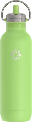 Vista 13 de Lifefactory Botella deportiva aislada al vacío de acero inoxidable con tapa de pajita, 32 onzas, apio