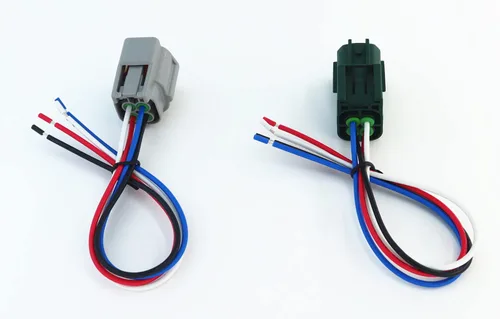 Vista 6 de 1 unids macho y 1 unids conector hembra 4 pin 4-way plug para sensor O2 cable de coleta compatible con Nissan Subaru Infiniti RS04FG