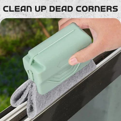 Vista 3 de Limpiador mágico de rieles de ventana, cepillo de limpieza multiusos para ranuras de ventanas, rieles de puertas correderas, líneas de lechada