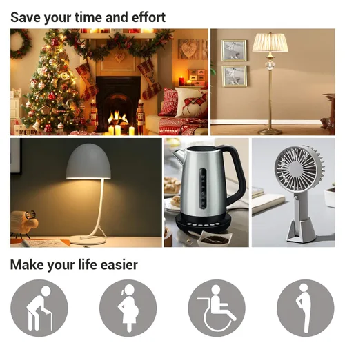 Vista 7 de DEWENWILS Remote Control Outlet Plug Wireless On Off Power Switch, Programmable Remote Light Switch Kit, 100ft RF Range, Compact Design, ETL Listed