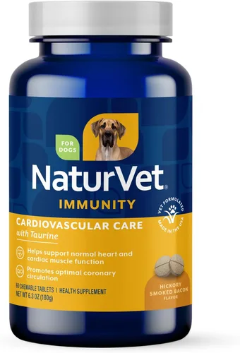 NaturVet Suplemento para perros de apoyo cardiovascular más taurina - 60