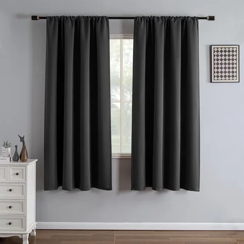 Vista 108 de IGEMAEVE Cortinas opacas de tamaño personalizado para dormitorio, 100 % opacas, 1 panel, aislamiento térmico, cortinas de oscurecimiento