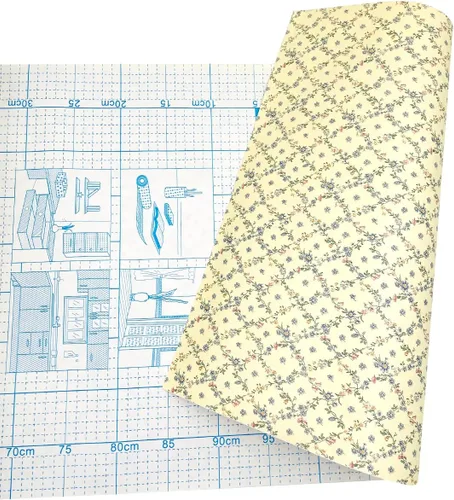 Vista 5 de Rollo de papel tapiz de flores de 19.7 pies, autoadhesivo para decoración de pared, revestimiento de muebles, rehacer encimeras, cajoneras