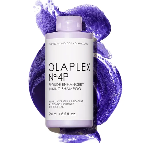 Olaplex Nº.4P Blonde Enhancer Purple Toning Shampoo: Neutralizes Brassiness & Strengthen | Repairs Damages & Hydrates Hair | For Coily, Curly,