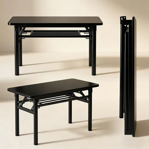 Vista 6 de Escritorio plegable pequeño para computadora de 31.5 pulgadas, no requiere montaje, mesa plegable pequeña, escritorio compacto que ahorra espacio