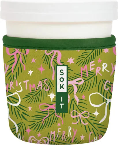 Vista 162 de Sok It IceCreamSok Cubierta de Neopreno Aislante (Floral Abstracto, Pintas de Helado Rectas)