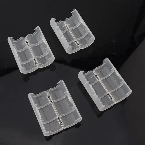 Vista 3 de OriGlam Convertidor de batería de tamaño AA a C, cajas de batería de la caja del soporte del adaptador de batería de 4pcs