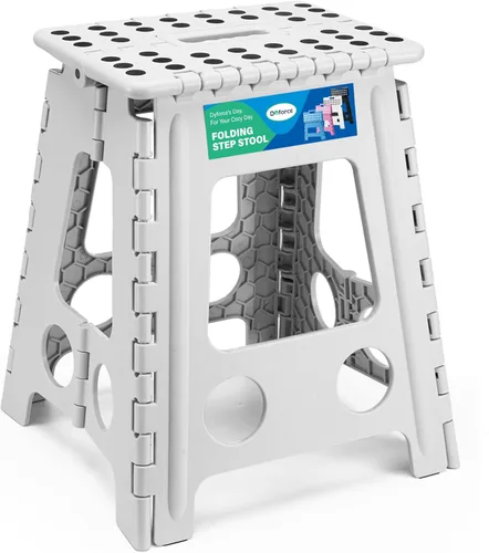 Vista 26 de Dyforce Taburete plegable de 9 pulgadas, taburete para niños, taburetes resistentes para adultos, taburetes compactos, taburetes ligeros para niños