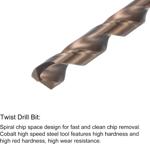 Vista 4 de uxcell 3/8-16 UNC Straight Flute Thread Tap y 0.311 in Twist Drill Broca Set, M35 Cobalto de alta velocidad Máquina de acero roscado Herramienta