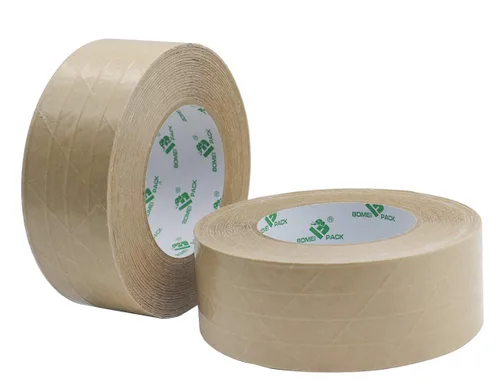Vista 8 de BOMEI PACK Paquete de 2 cintas de papel kraft reforzadas, cinta de embalaje autoadhesiva de papel engomado, para embalaje resistente, envío, mudanza